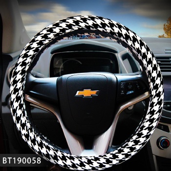 Houndstooth Car Steering Wheel Cover Handbra Case