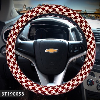 Houndstooth Car Steering Wheel Cover Handbra Case