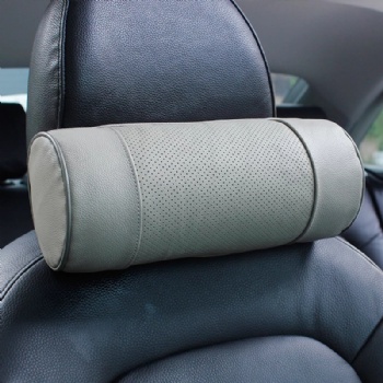 Cylinder Car Neck Pillow Genuine Leather