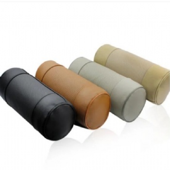 Cylinder Car Neck Pillow Genuine Leather