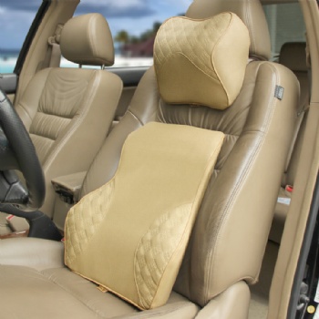 Embroidered Leather Automotive Pillow Set For Car Interior Accessories