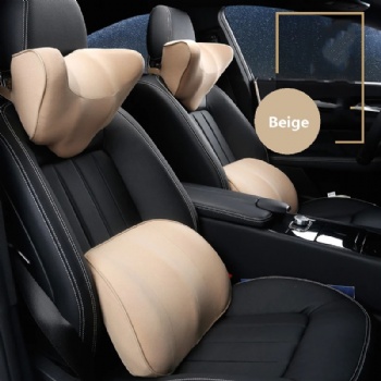 Cotton Car Headrest Pillow Lumbar Support Cover