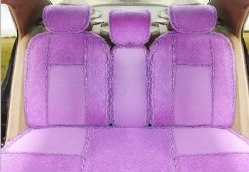 Lace Car Seat Cover Universal Full Set Purple