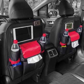 Leather Car Backseat Organizer With Table