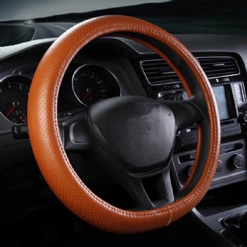 Breathable Car Steering Wheel Cover Genuine Leather