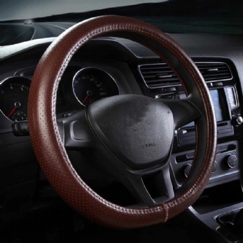 Breathable Car Steering Wheel Cover Genuine Leather